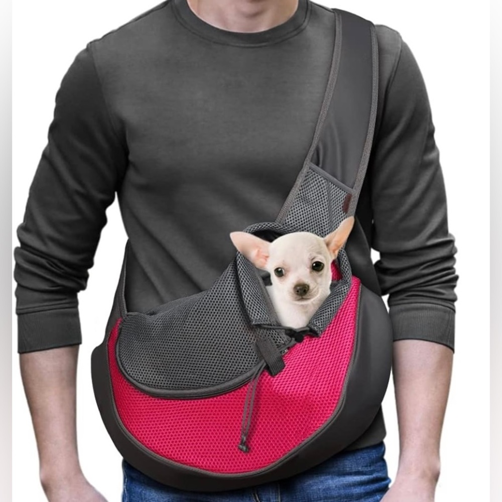 NEW Breathable Mesh Pet Carrier Safe Travel  for Dogs & Cats (Size S) in pink